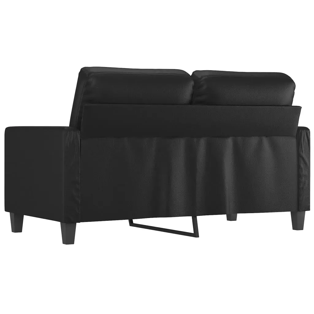 2-Seater Sofa Black 120 cm Faux Leather Price