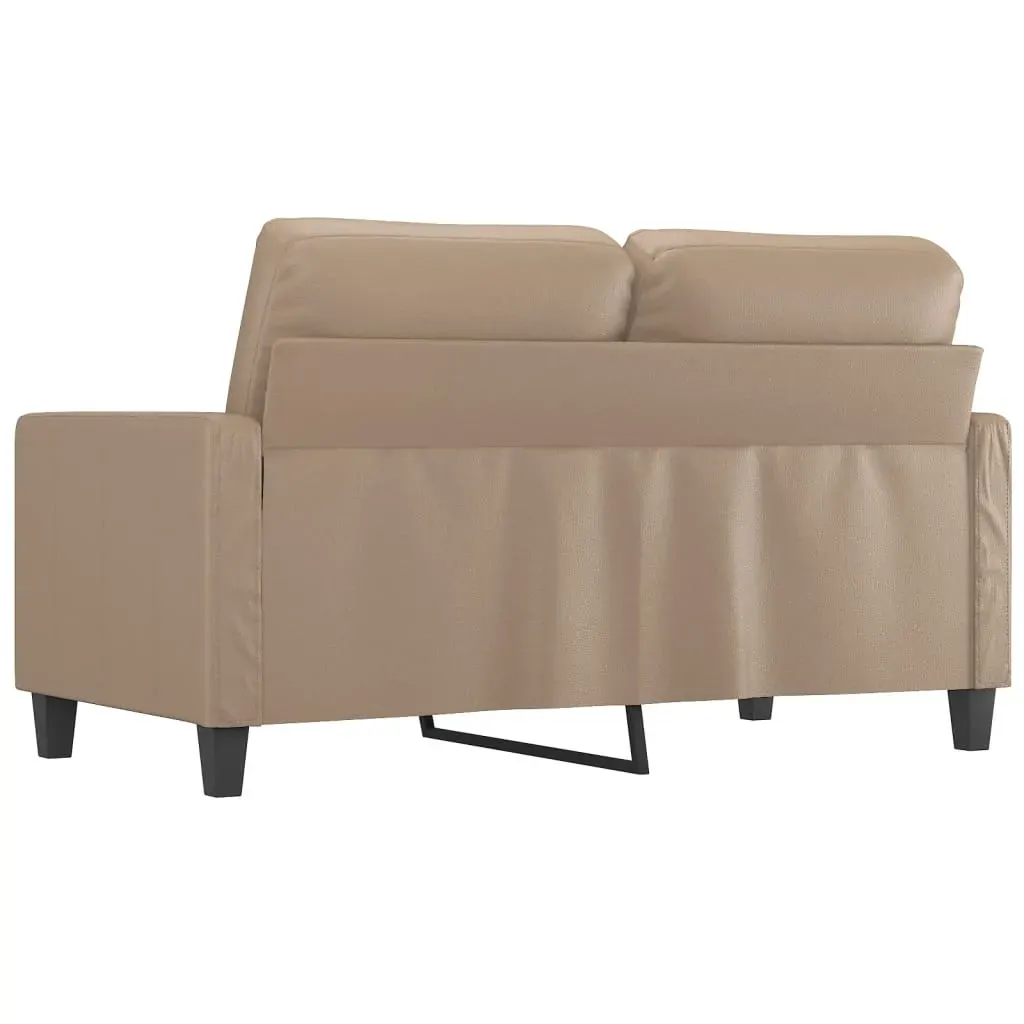 2-Seater Sofa Cappuccino 120 cm Faux Leather Price