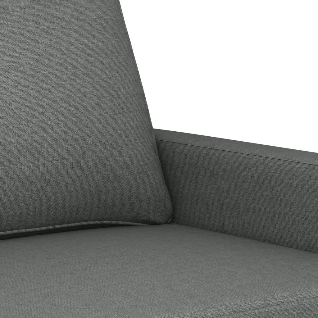 2-Seater Sofa Dark Grey 120 cm Fabric Price
