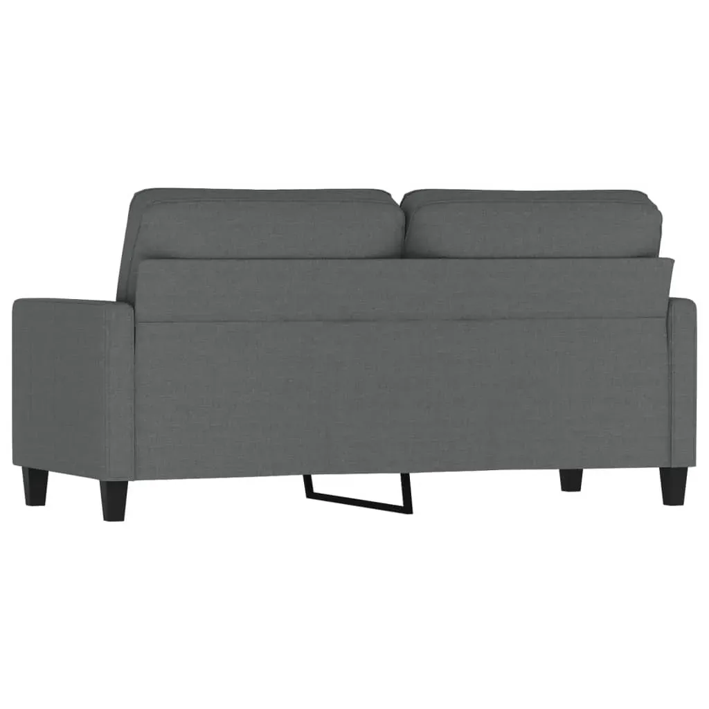 2-Seater Sofa Dark Grey 140 cm Fabric Price