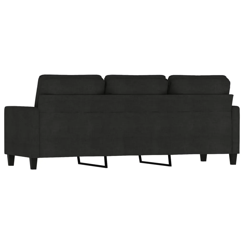 3-Seater Sofa Black 180 cm Fabric Price