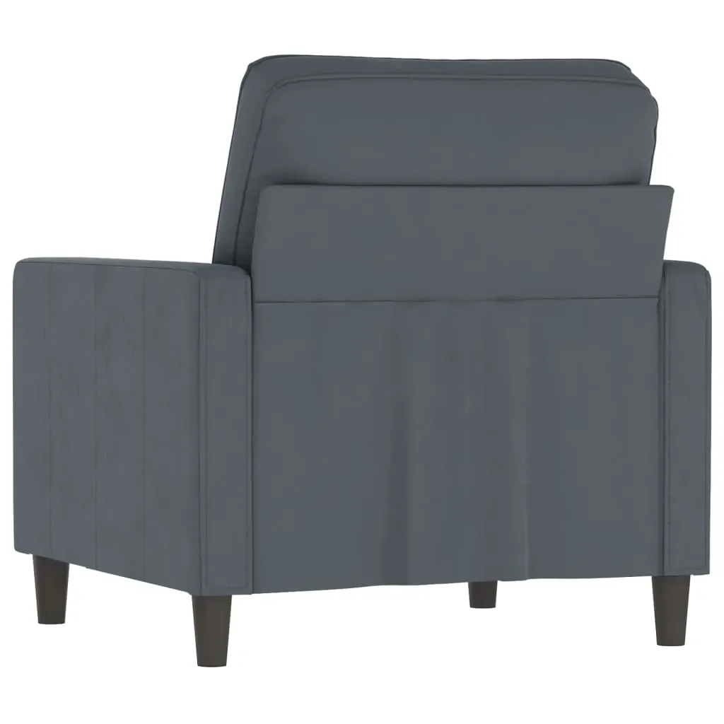 Sofa Chair Dark Grey 60 cm Velvet Price