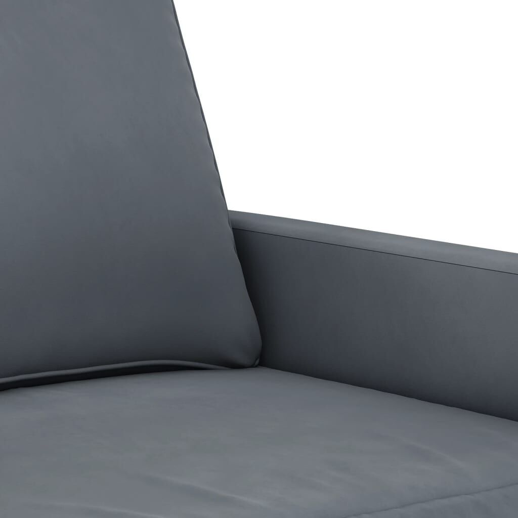 2-Seater Sofa Dark Grey 120 cm Velvet Price