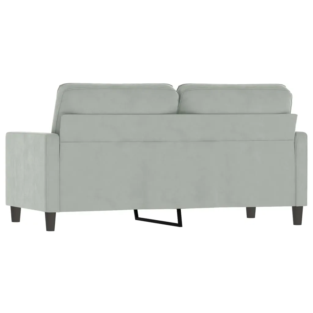 2-Seater Sofa Light Grey 140 cm Velvet Price