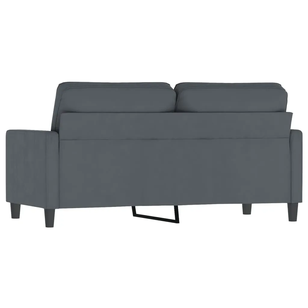 2-Seater Sofa Dark Grey 140 cm Velvet Price
