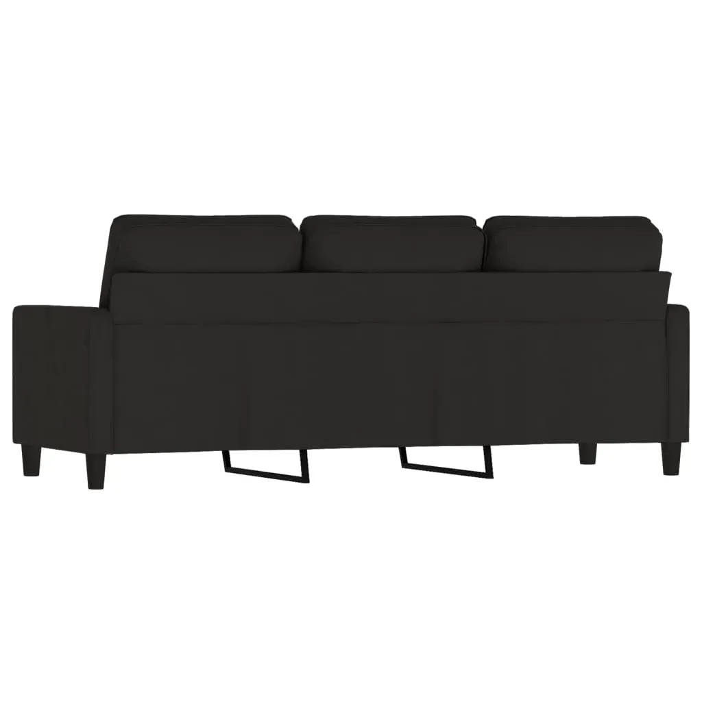 3-Seater Sofa Black 180 cm Velvet Price