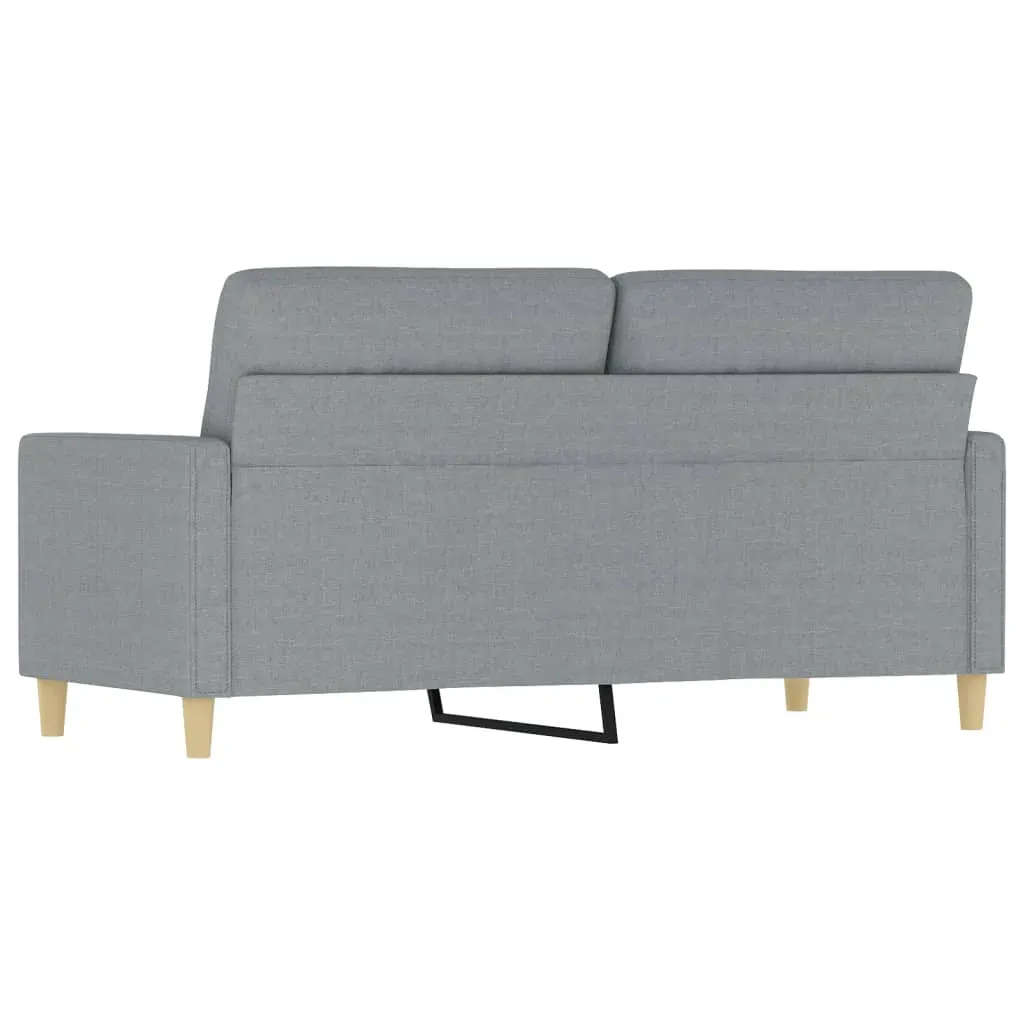 2-Seater Sofa Light Grey 140 cm Fabric Price