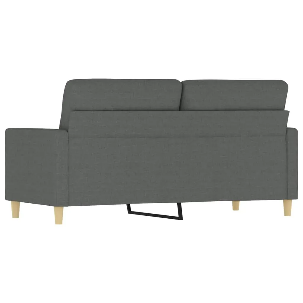 2-Seater Sofa Dark Grey 140 cm Fabric Price