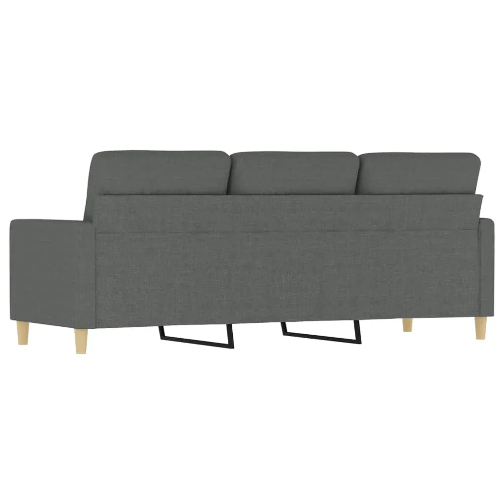 3-Seater Sofa Dark Grey 180 cm Fabric Price