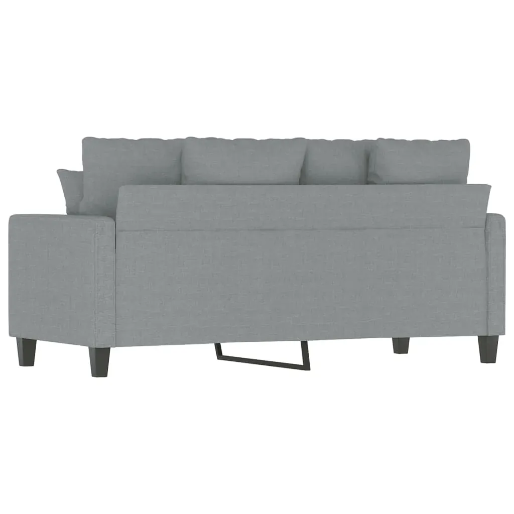 2-Seater Sofa Light Grey 140 cm Fabric Price