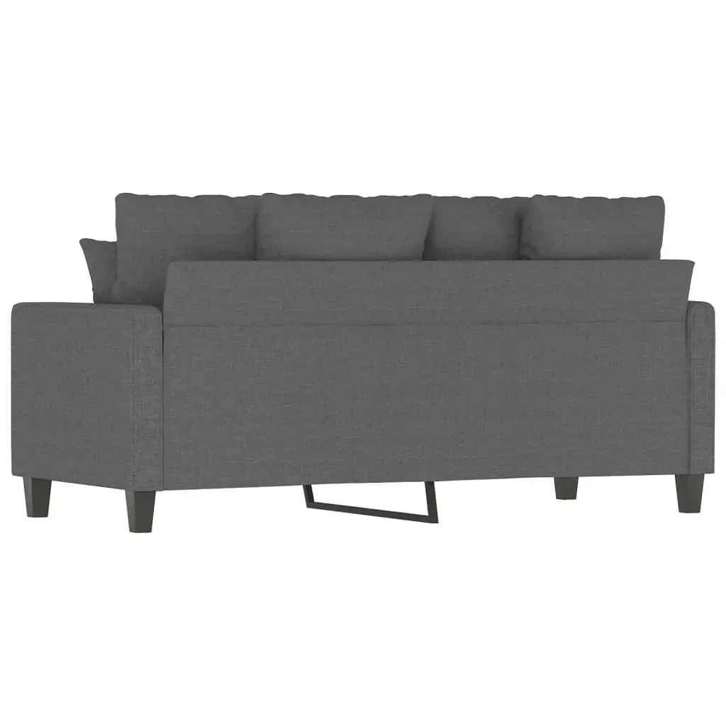 2-Seater Sofa Dark Grey 140 cm Fabric Price