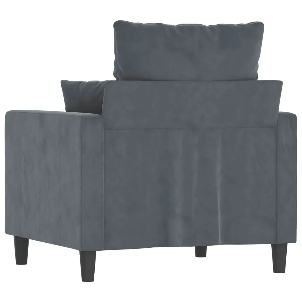 Sofa Chair Dark Grey 60 cm Velvet Price