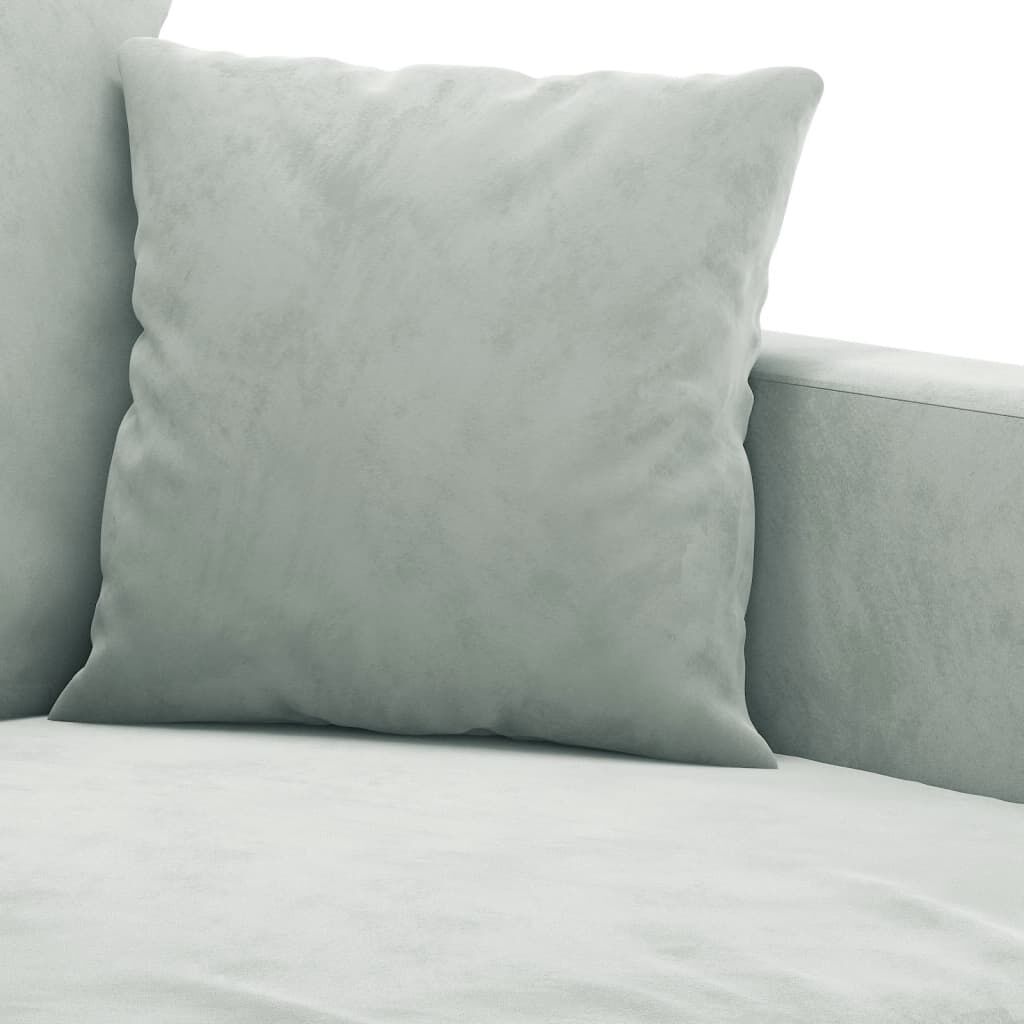 2-Seater Sofa Light Grey 120 cm Velvet Price