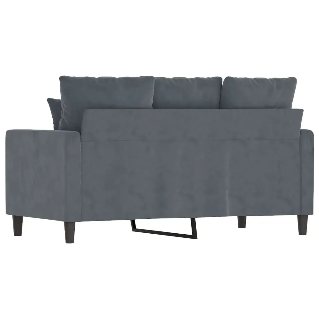 2-Seater Sofa Dark Grey 120 cm Velvet Price