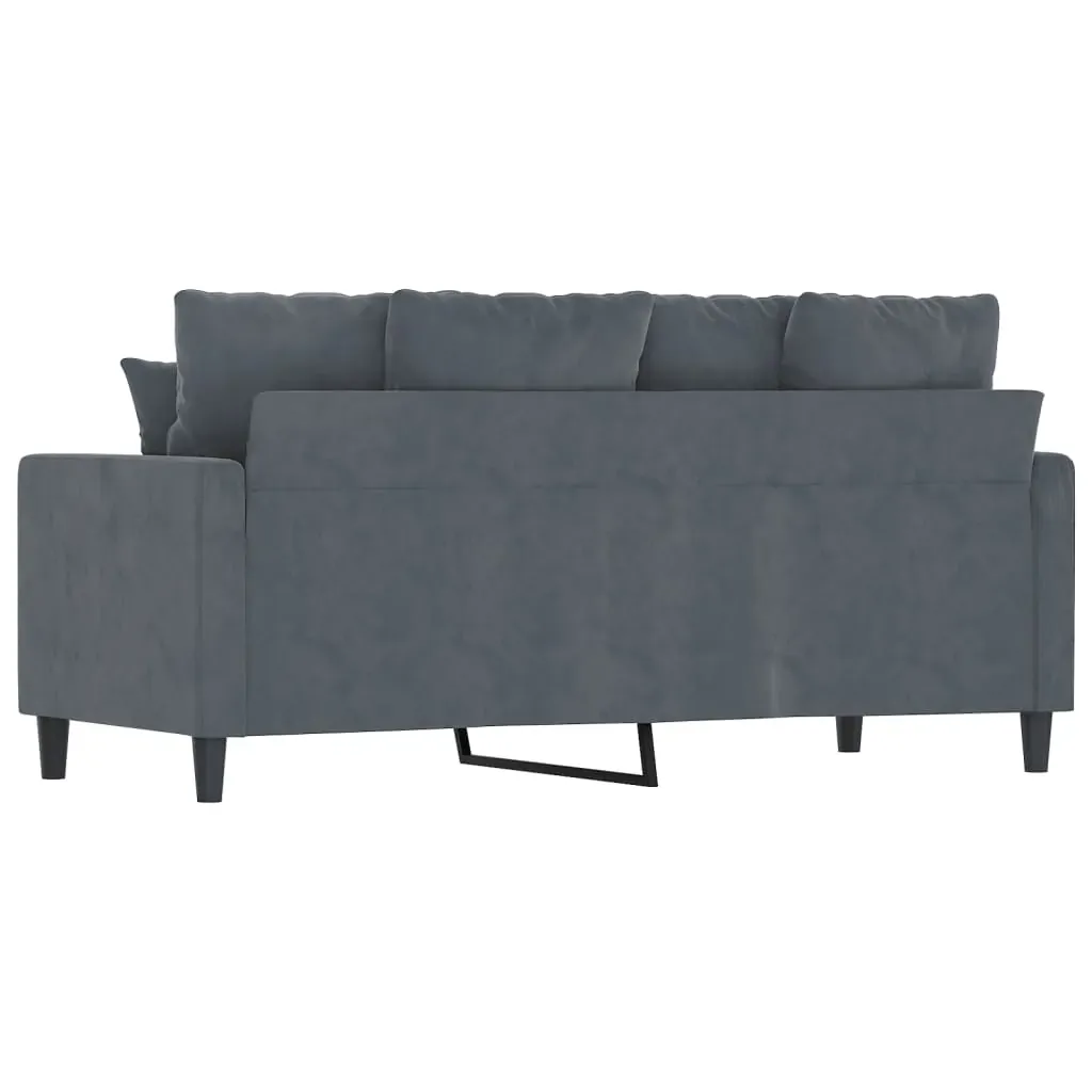 2-Seater Sofa Dark Grey 140 cm Velvet Price