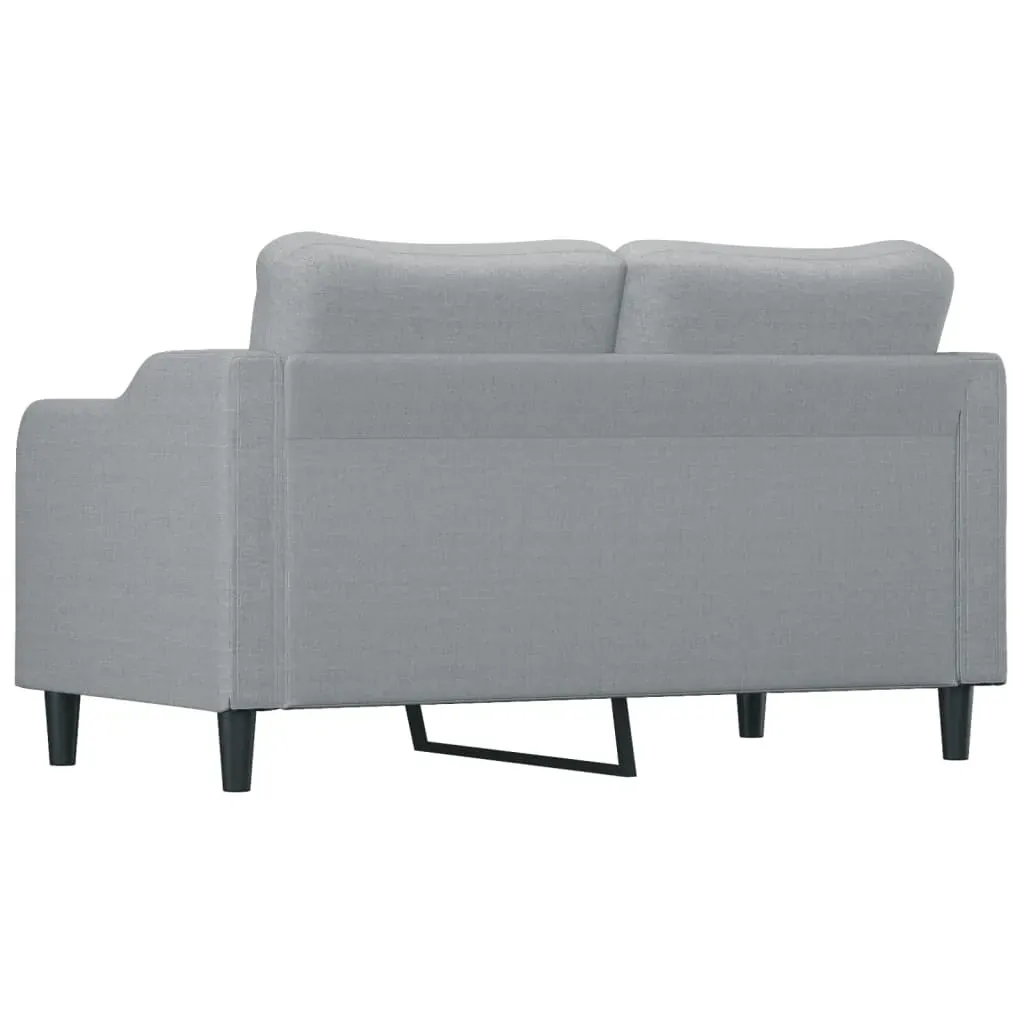 2-Seater Sofa Light Grey 140 cm Fabric Price