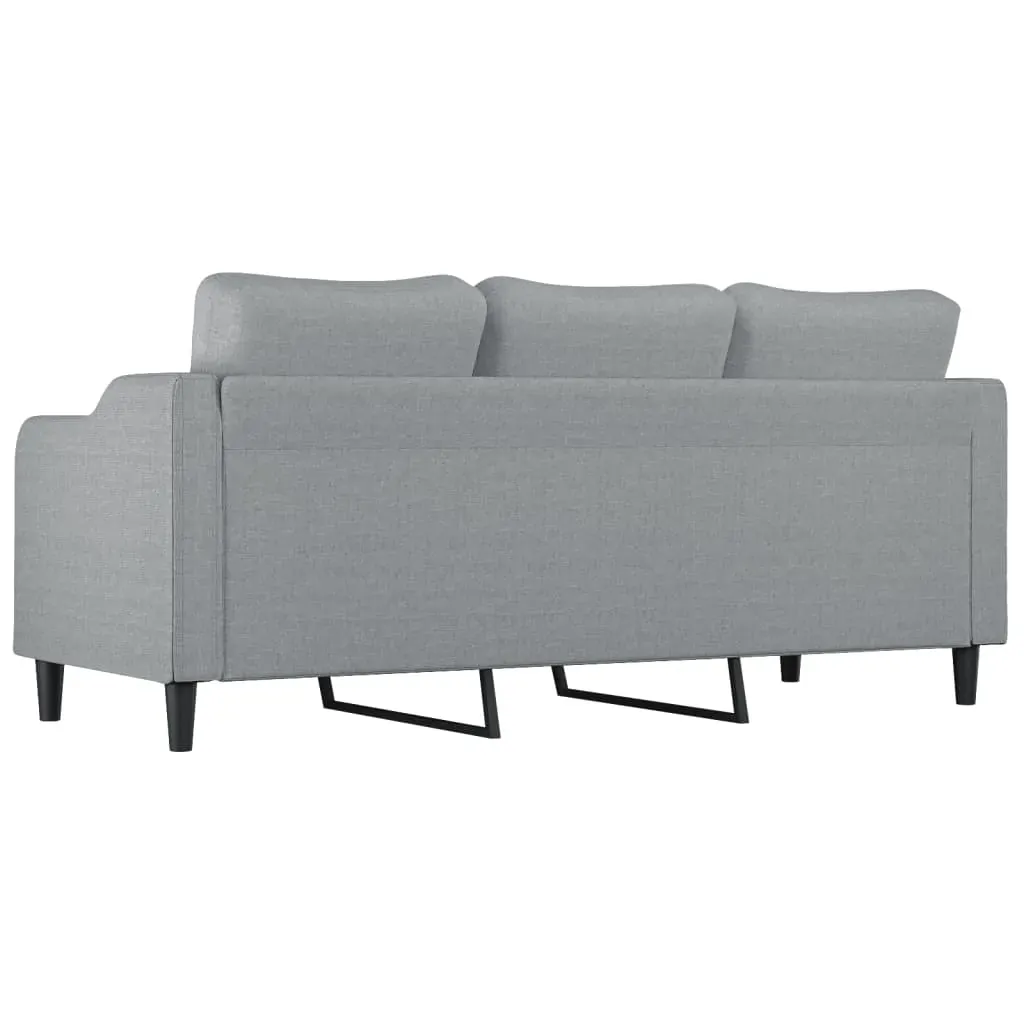 3-Seater Sofa Light Grey 180 cm Fabric Price
