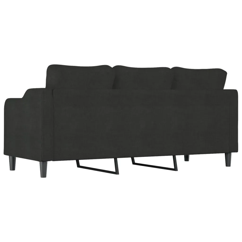 3-Seater Sofa Black 180 cm Fabric Price