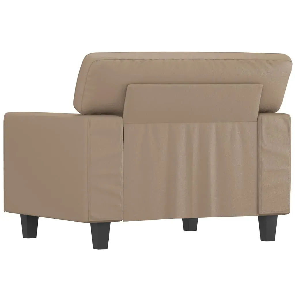 Sofa Chair Cappuccino 60 cm Faux Leather Price