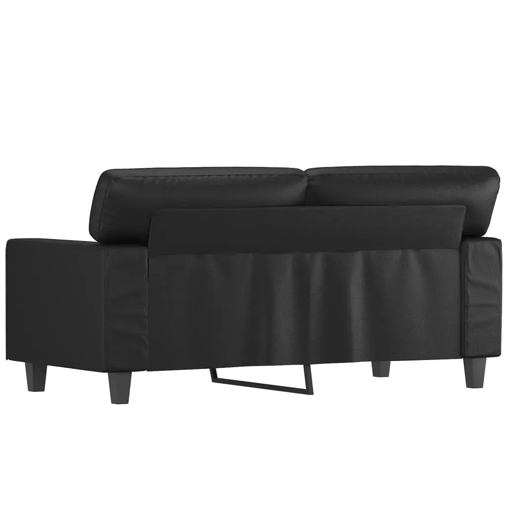 2-Seater Sofa Black 120 cm Faux Leather Price