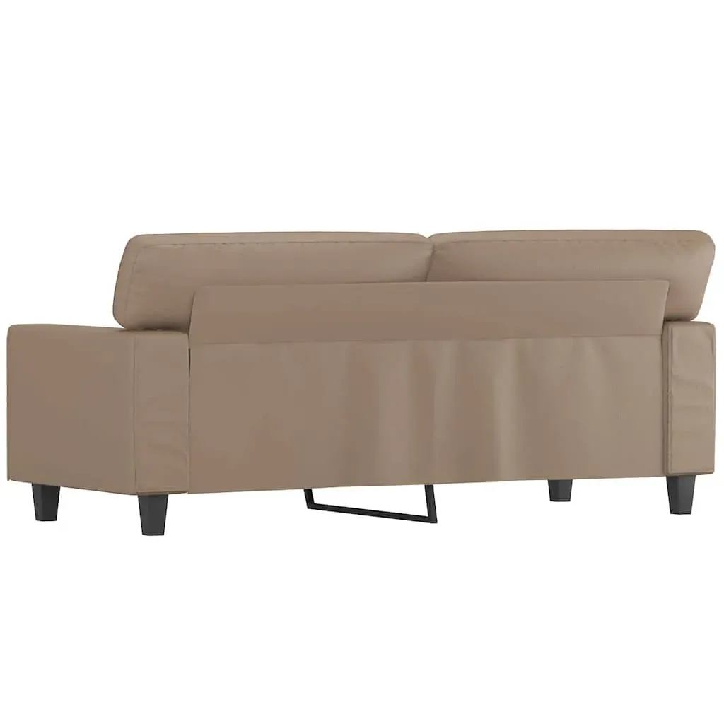 2-Seater Sofa Cappuccino 140 cm Faux Leather Price