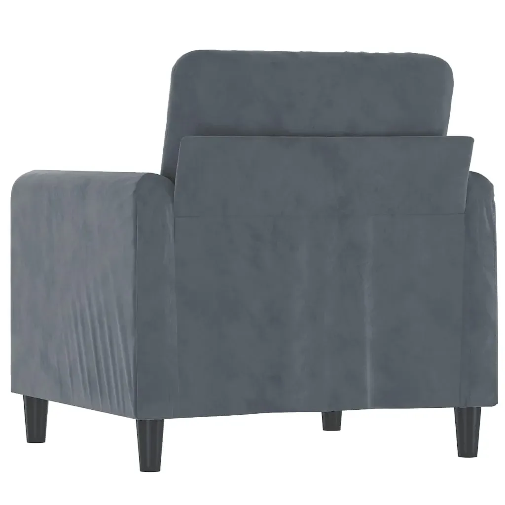 Sofa Chair Dark Grey 60 cm Velvet Price
