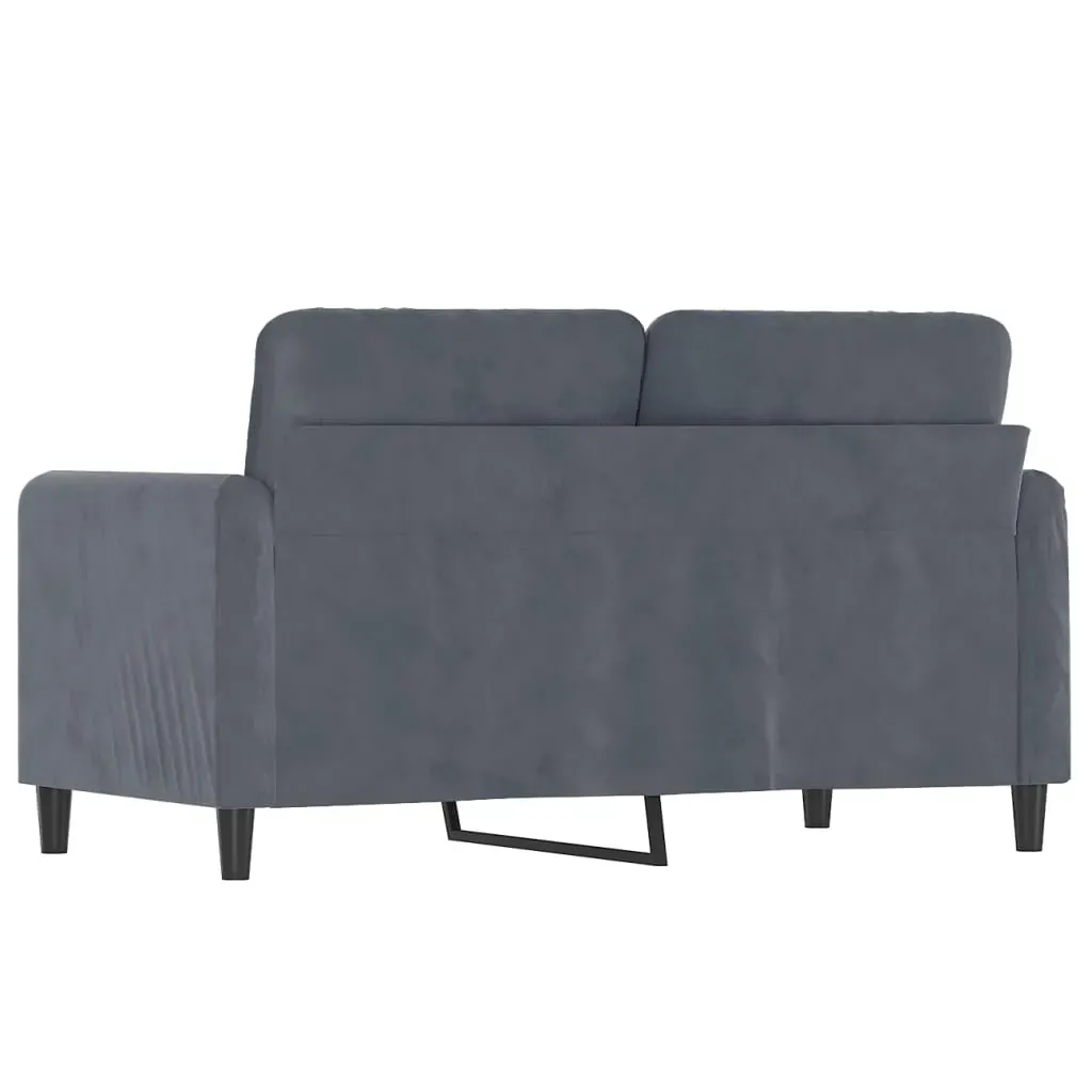 2-Seater Sofa Dark Grey 120 cm Velvet Price