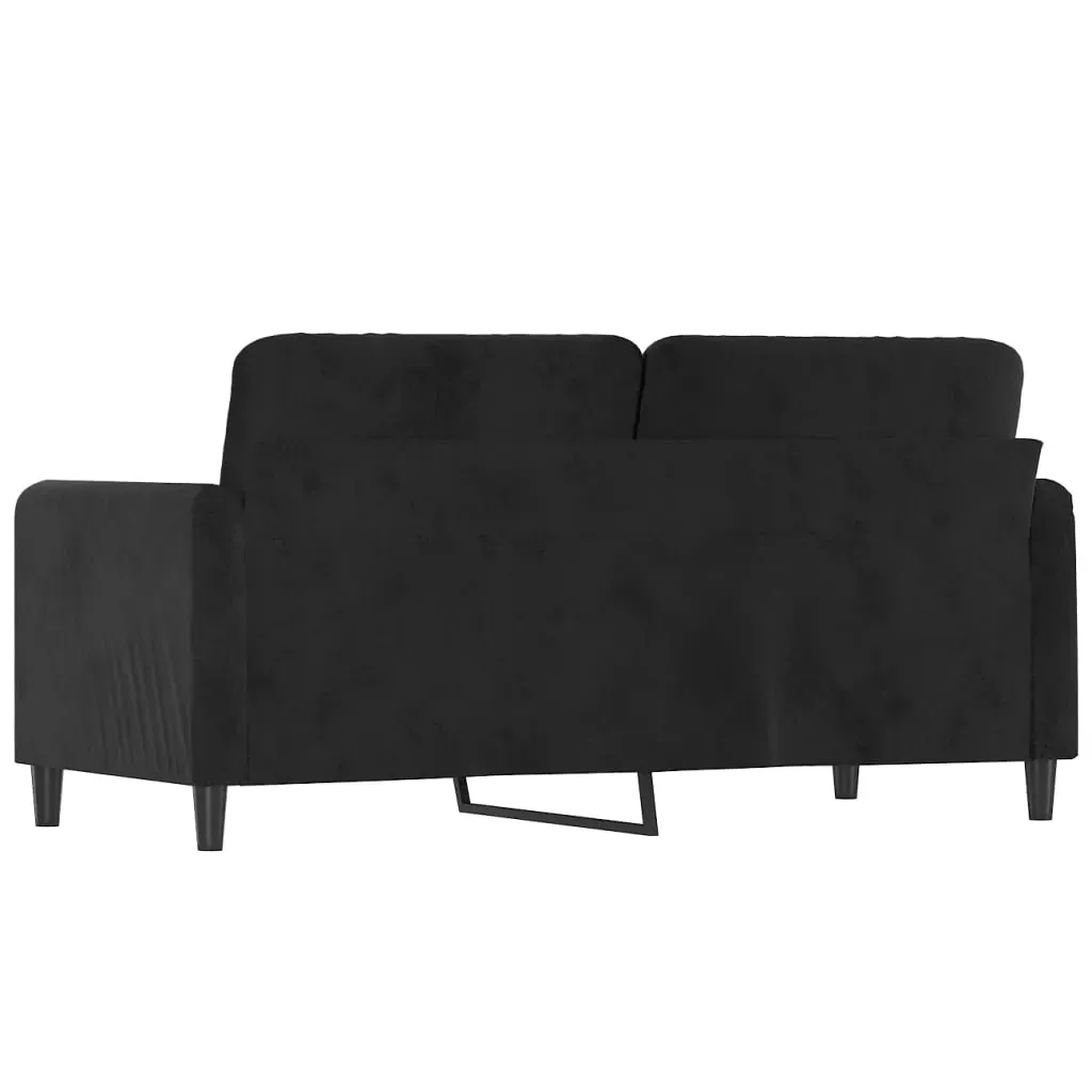 2-Seater Sofa Black 140 cm Velvet Price
