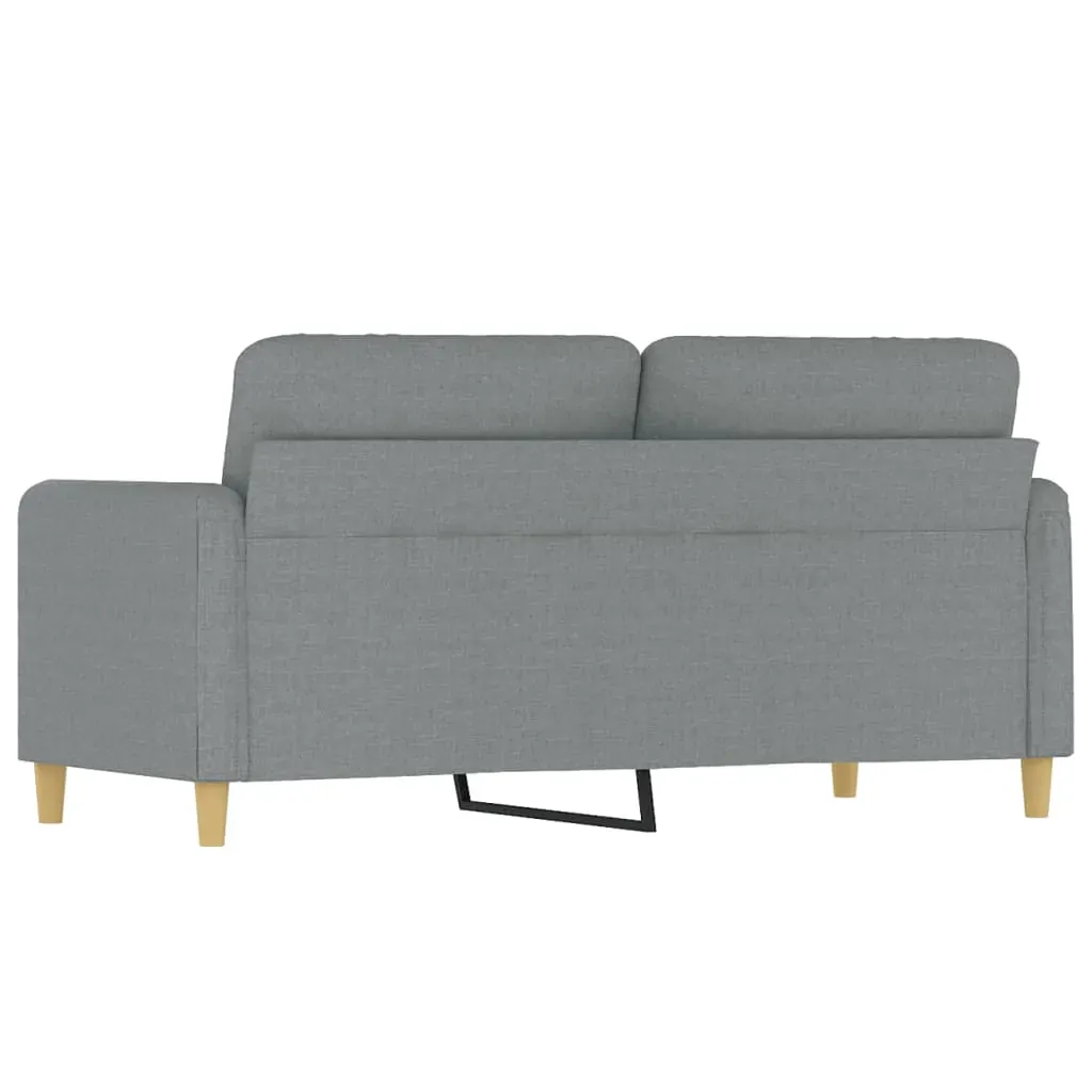 2-Seater Sofa Light Grey 140 cm Fabric Price
