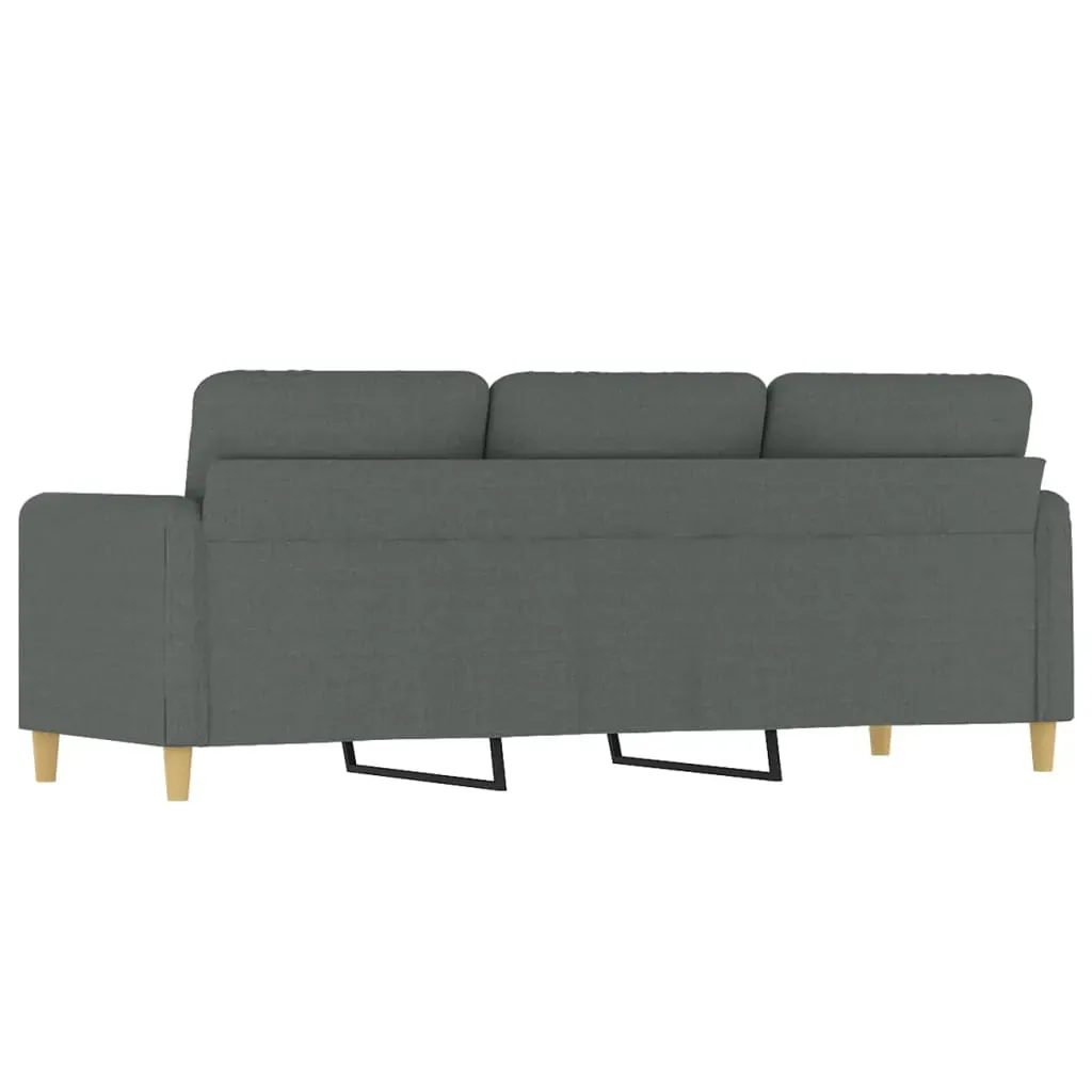 3-Seater Sofa Dark Grey Fabric 180 cm Price