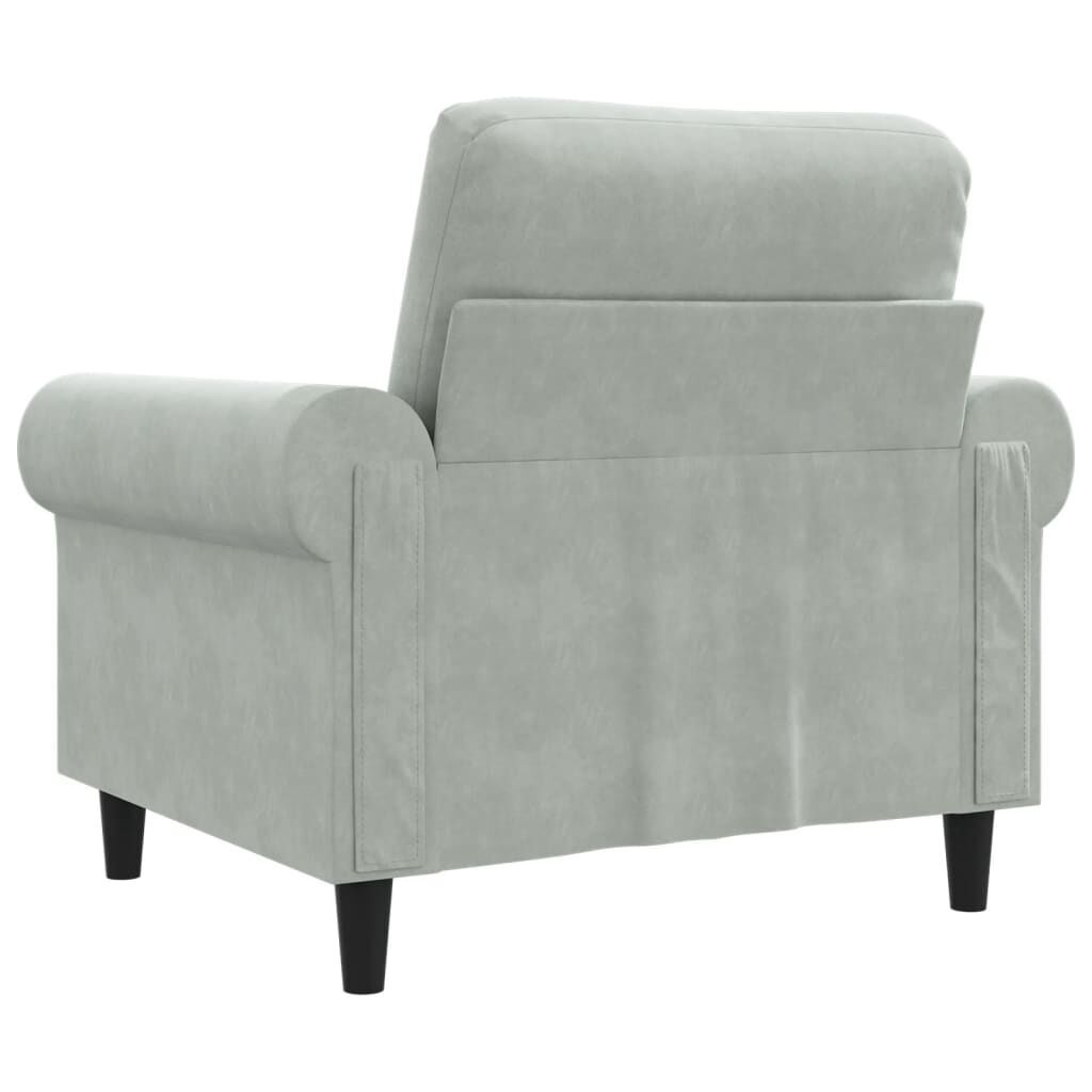 Sofa Chair Light Grey 60 cm Velvet Price