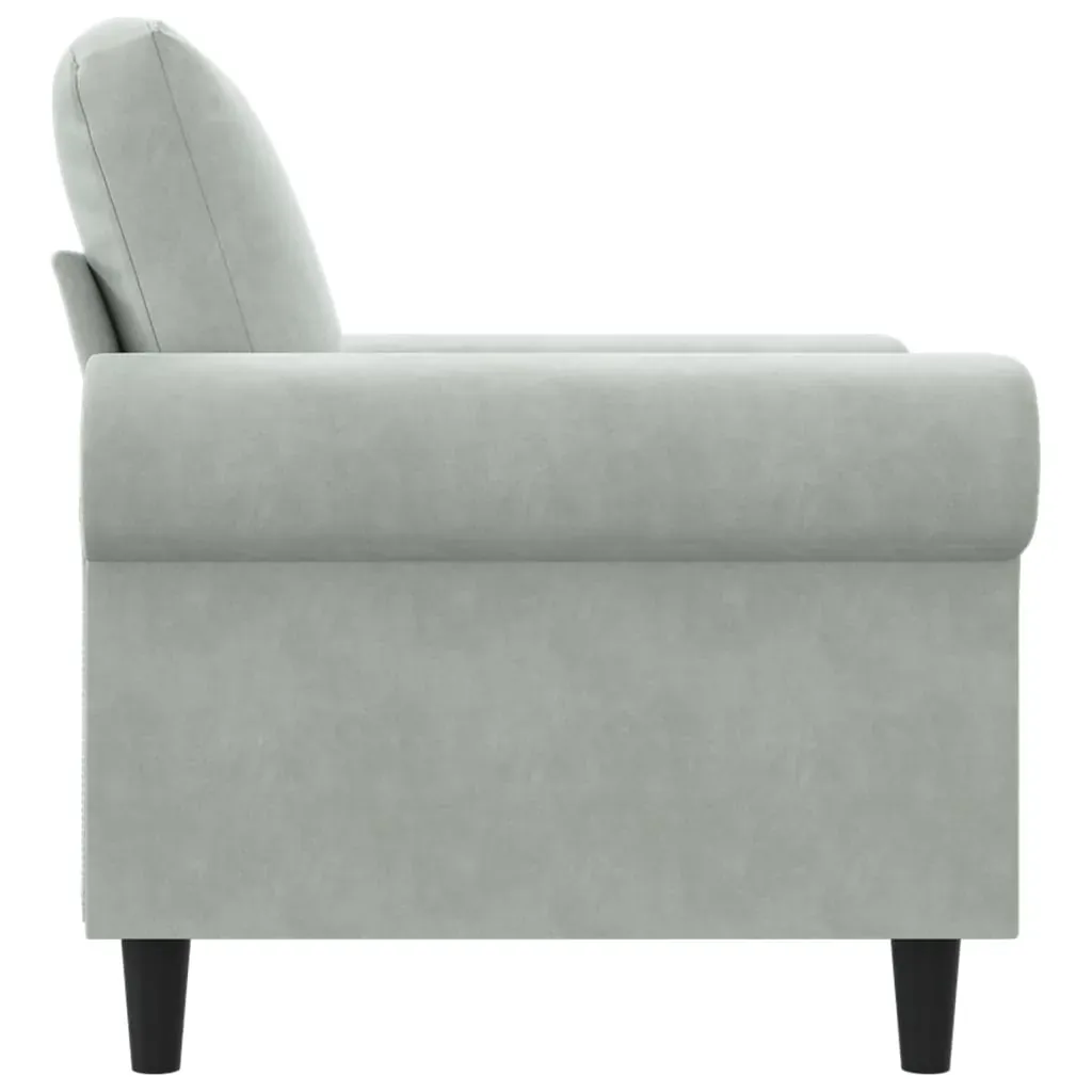 Sofa Chair Light Grey 60 cm Velvet Price
