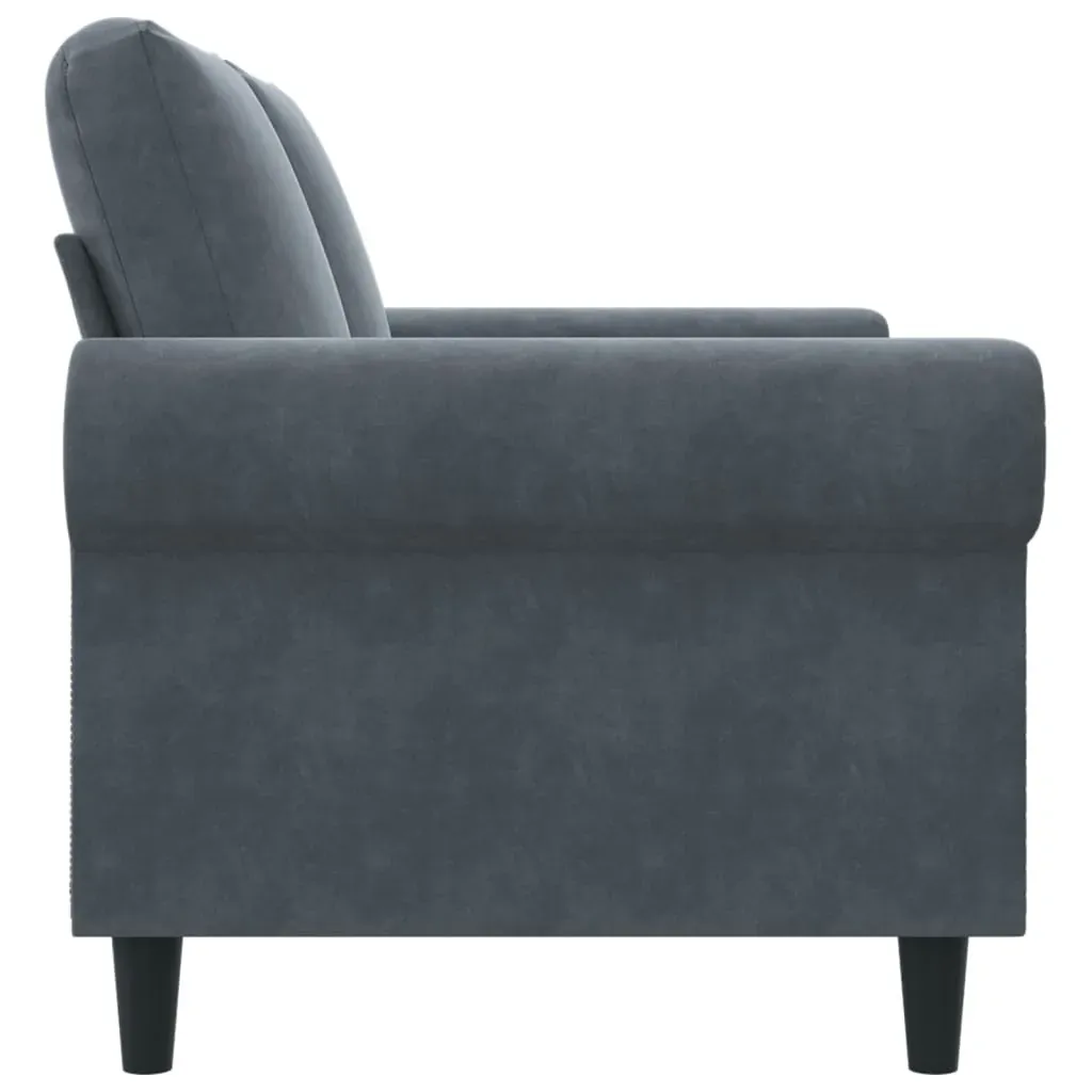 2-Seater Sofa Dark Grey 120 cm Velvet Price
