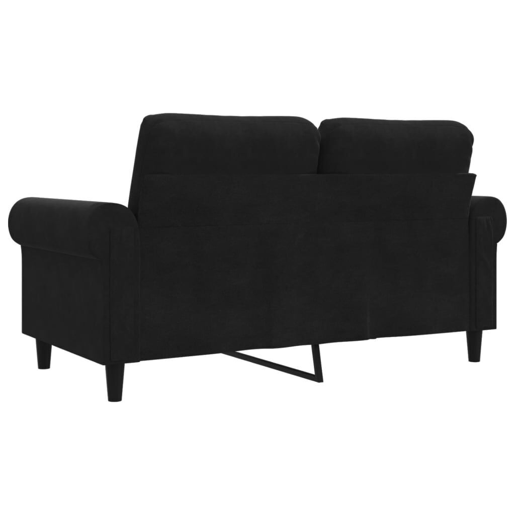 2-Seater Sofa Black 120 cm Velvet Price