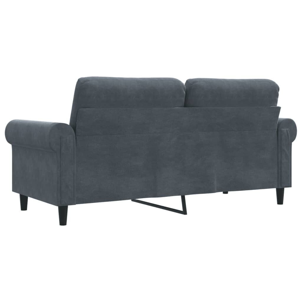 2-Seater Sofa Dark Grey 140 cm Velvet Price