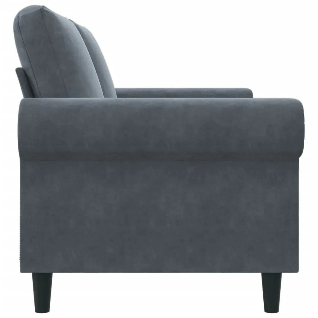 2-Seater Sofa Dark Grey 140 cm Velvet Price