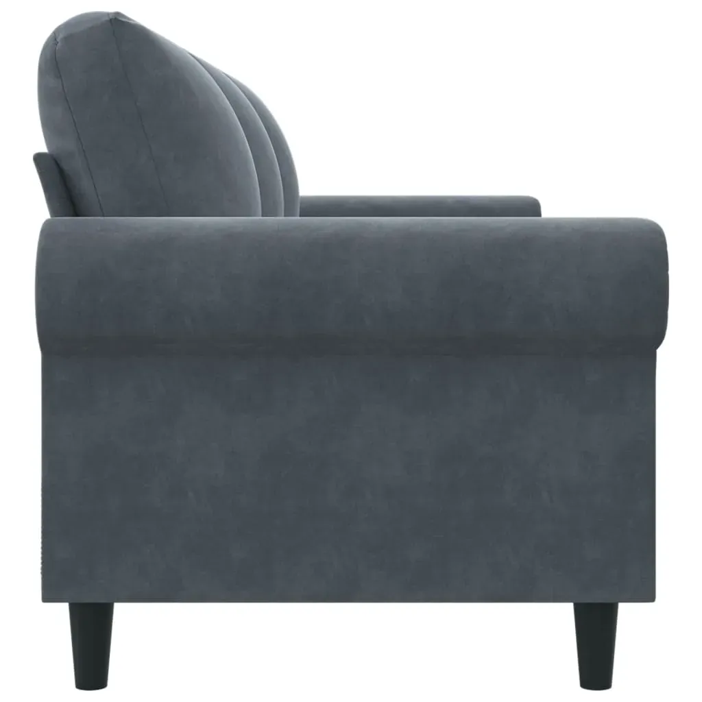 3-Seater Sofa Dark Grey 180 cm Velvet Price