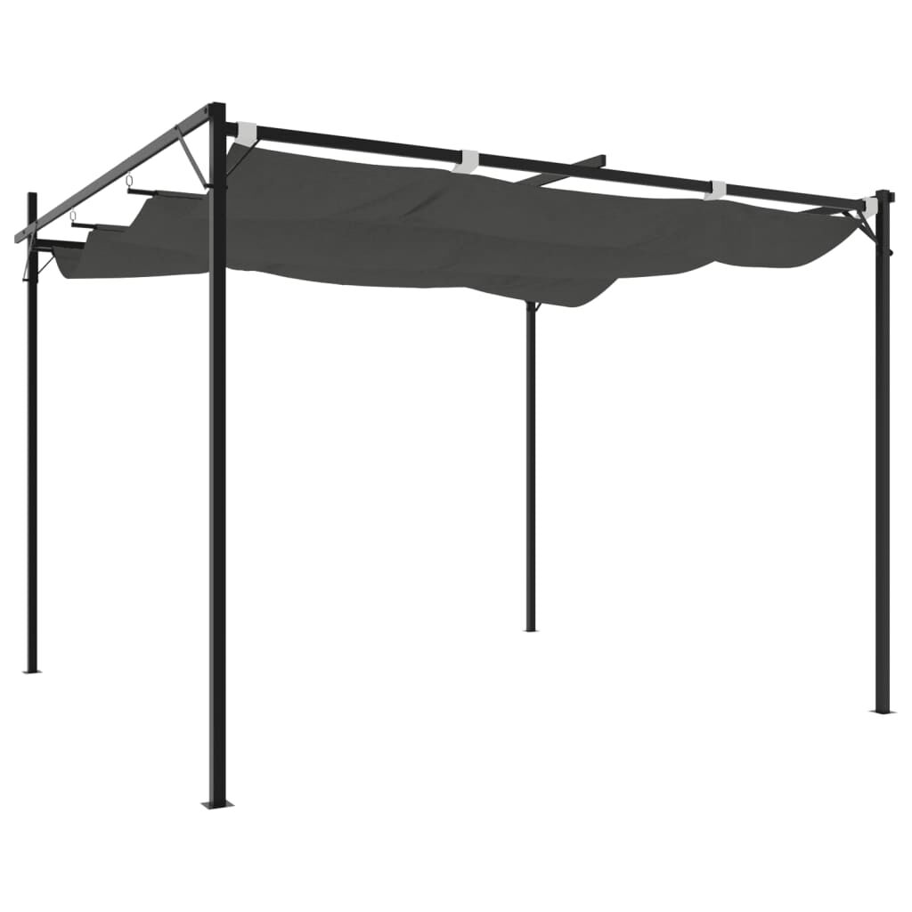 Pergola with Retractable Roof Anthracite 295x292x230 cm Price