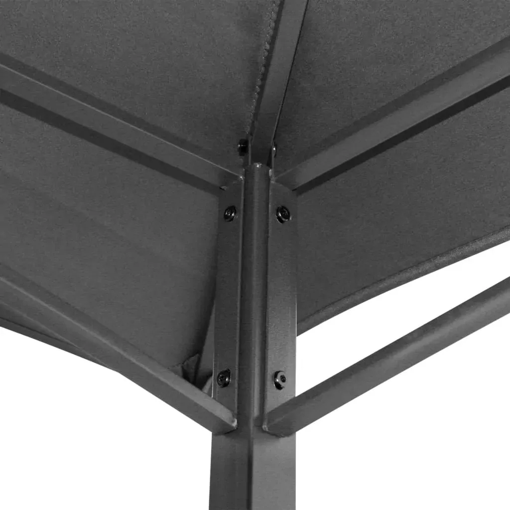 BBQ Gazebo with Side Shelves Anthracite 240x150x243 cm Steel Price