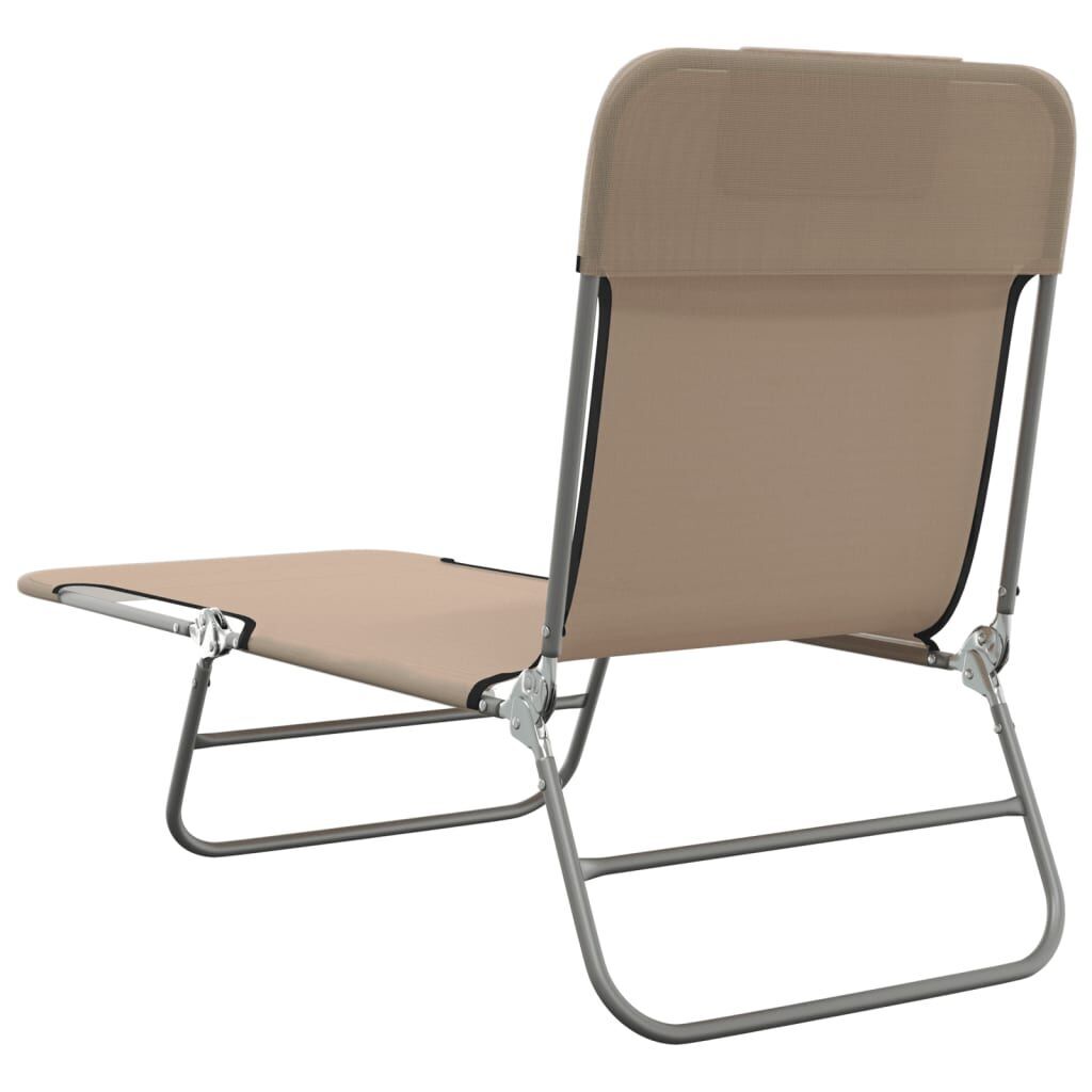 Folding Sun Loungers 2 pcs Taupe Textilene and Steel Price
