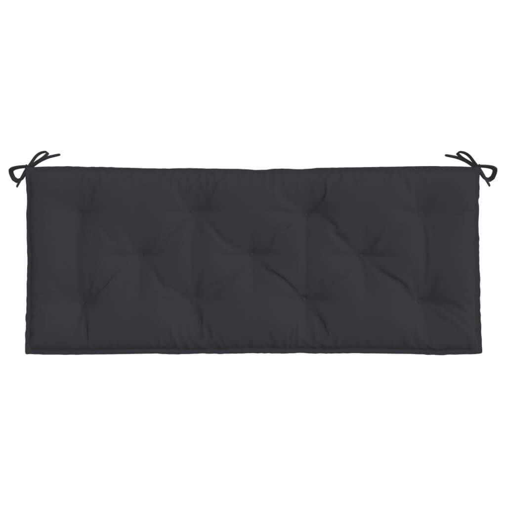 Garden Bench Cushions 2pcs Black 120x50x7cm Oxford Fabric Price