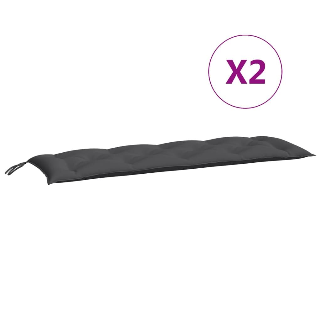 Garden Bench Cushions 2pcs Anthracite 150x50x7cm Oxford Fabric Price