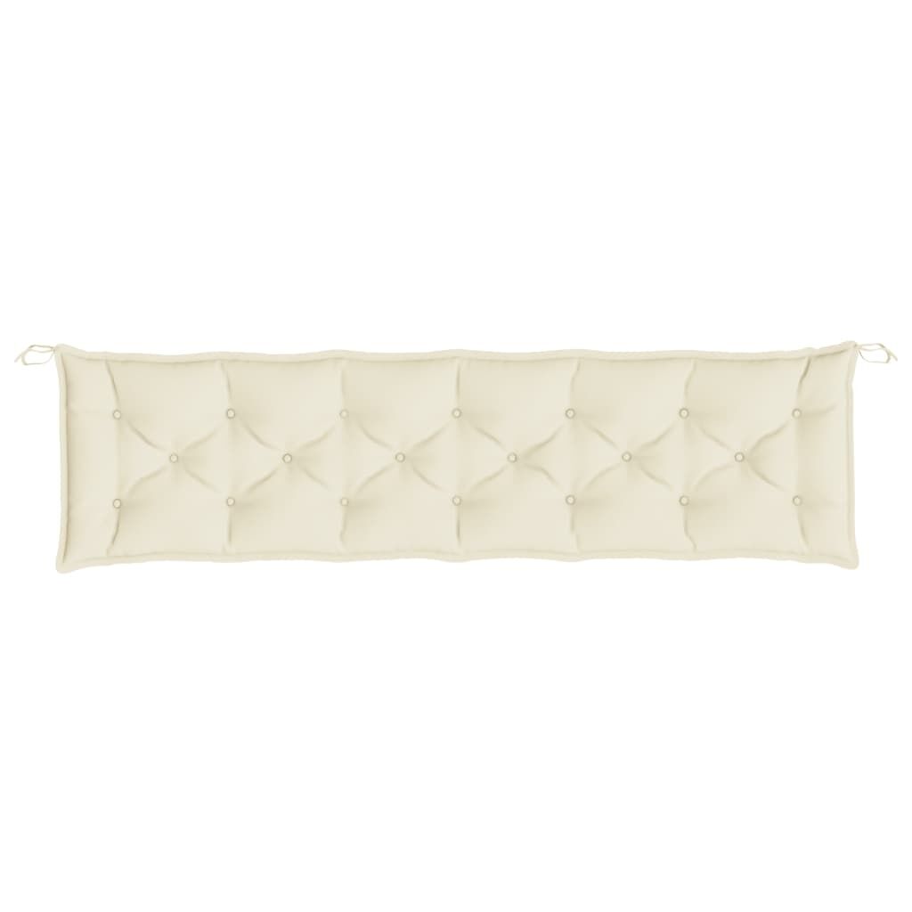 Garden Bench Cushions 2pcs Cream White 200x50x7cm Oxford Fabric Price