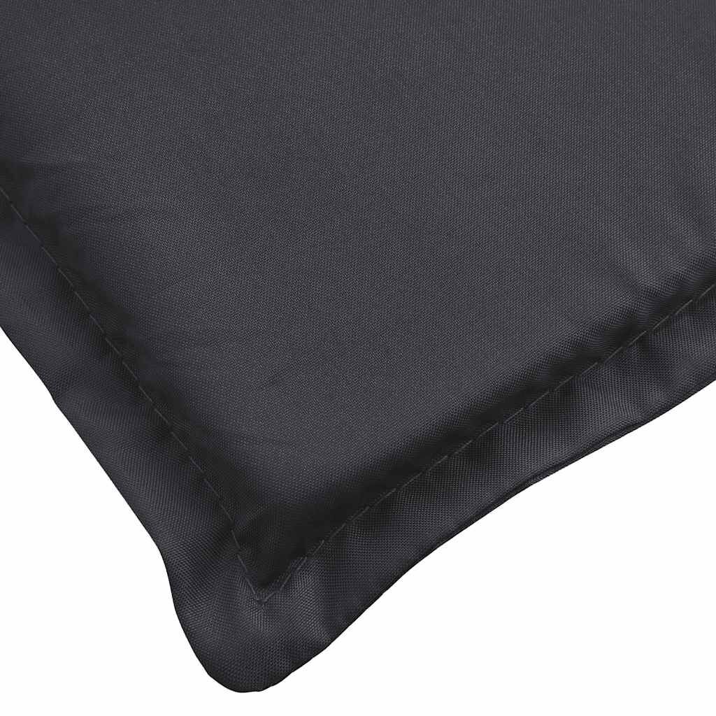 Sun Lounger Cushion Black 180x60x3 cm Oxford Fabric Price