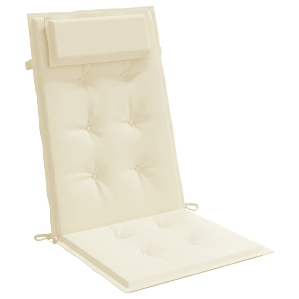 Highback Chair Cushions 6 pcs Cream Oxford Fabric Price