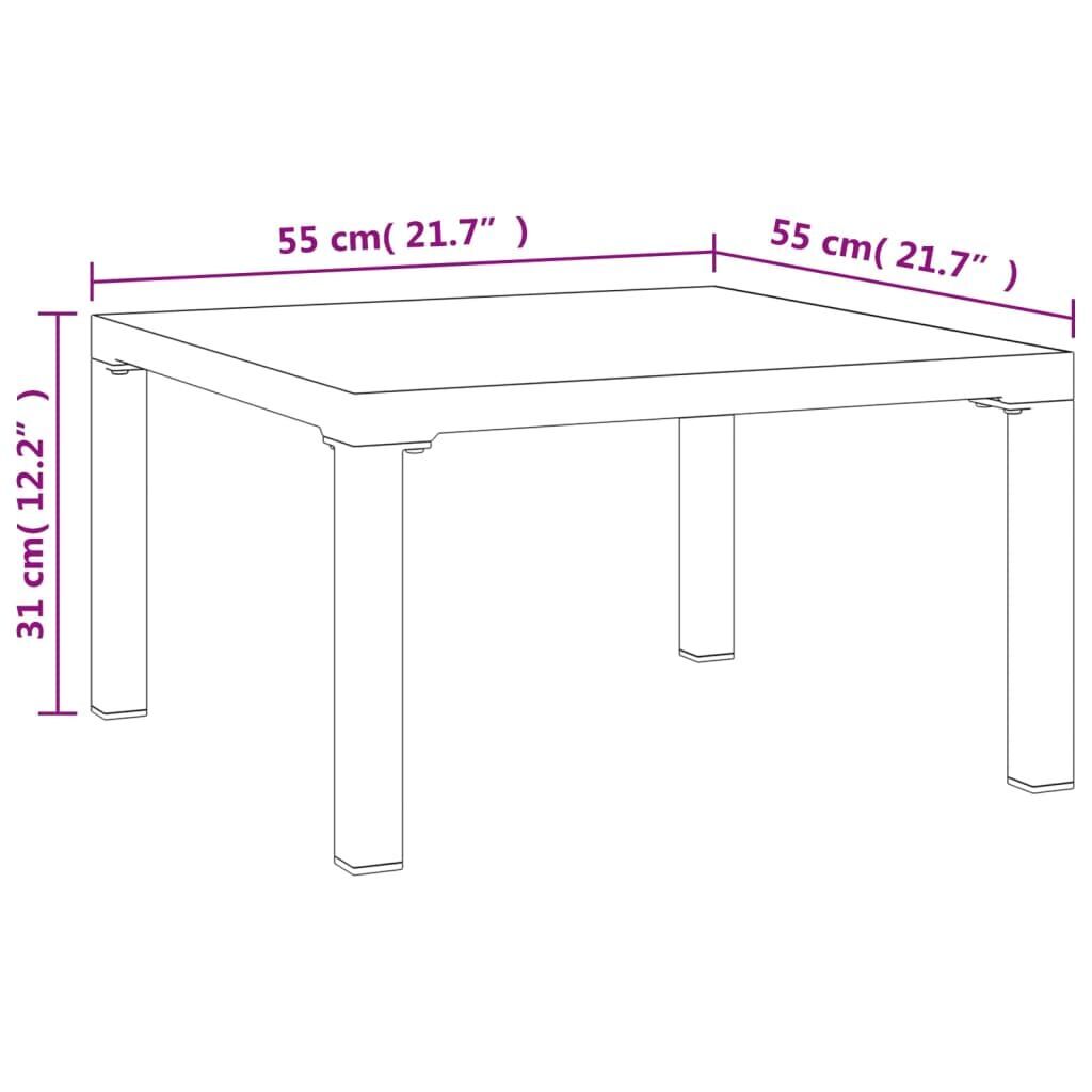 Garden Coffee Table Grey 55x55x31 cm DPC and Steel Price