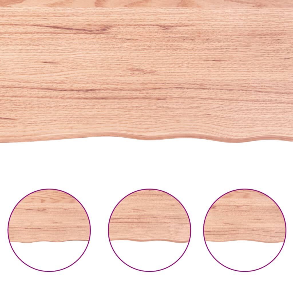 Wall Shelf Light Brown 40x30x(2-4) cm Treated Solid Wood Oak Price