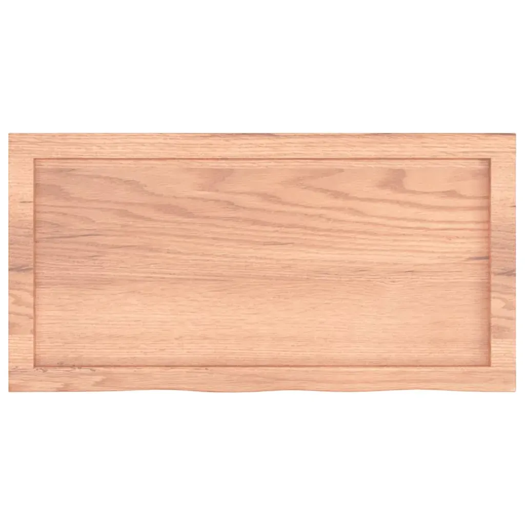 Wall Shelf Light Brown 80x40x(2-4) cm Treated Solid Wood Oak Price
