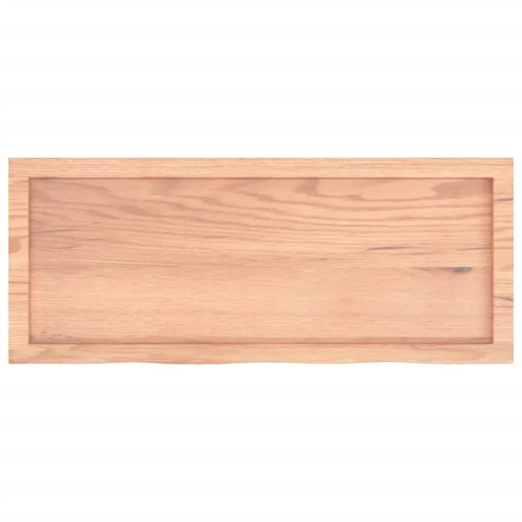 Wall Shelf Light Brown 100x40x(2-4) cm Treated Solid Wood Oak Price