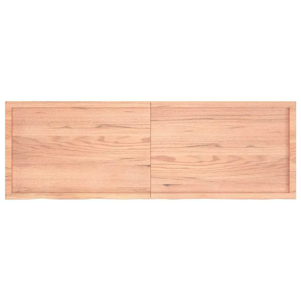 Wall Shelf Light Brown 180x60x(2-4) cm Treated Solid Wood Oak Price